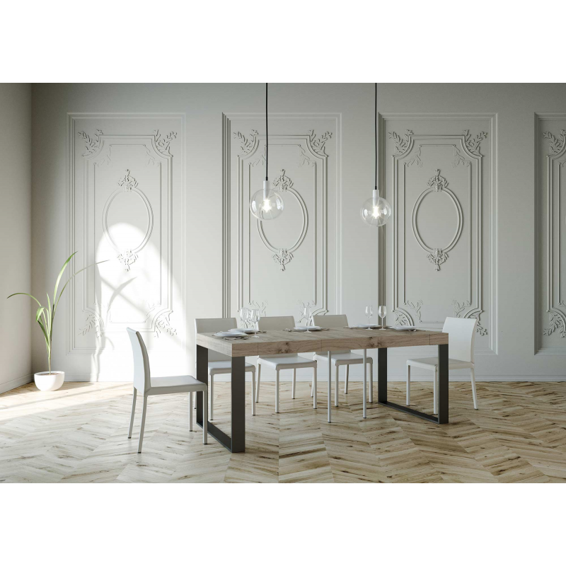 Consolle allungabile 90x40/196 cm Elettra Small Premium telaio Antracite