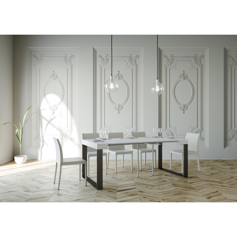 Consolle allungabile 90x40/300 cm Elettra telaio Antracite