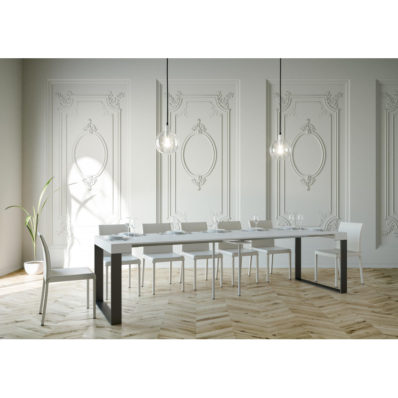 Consolle allungabile 90x40/300 cm Elettra telaio Antracite