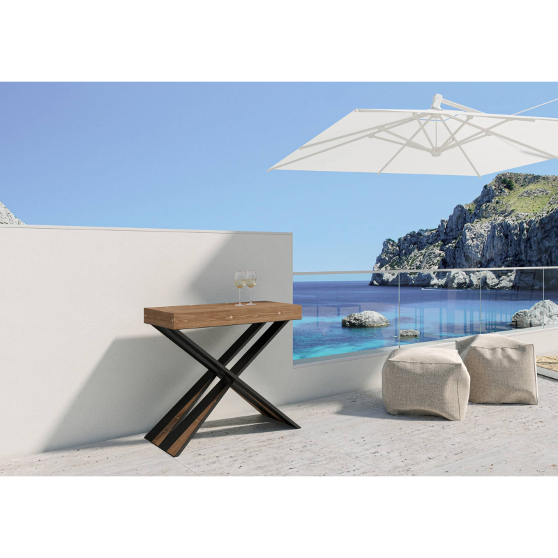 Consolle allungabile 90x40/190 cm Diago Small telaio Antracite