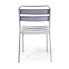 Set Tavolo metallo + 4 Sedie metallo doghe Rovigo Mini bianco cm 47x52h44/81