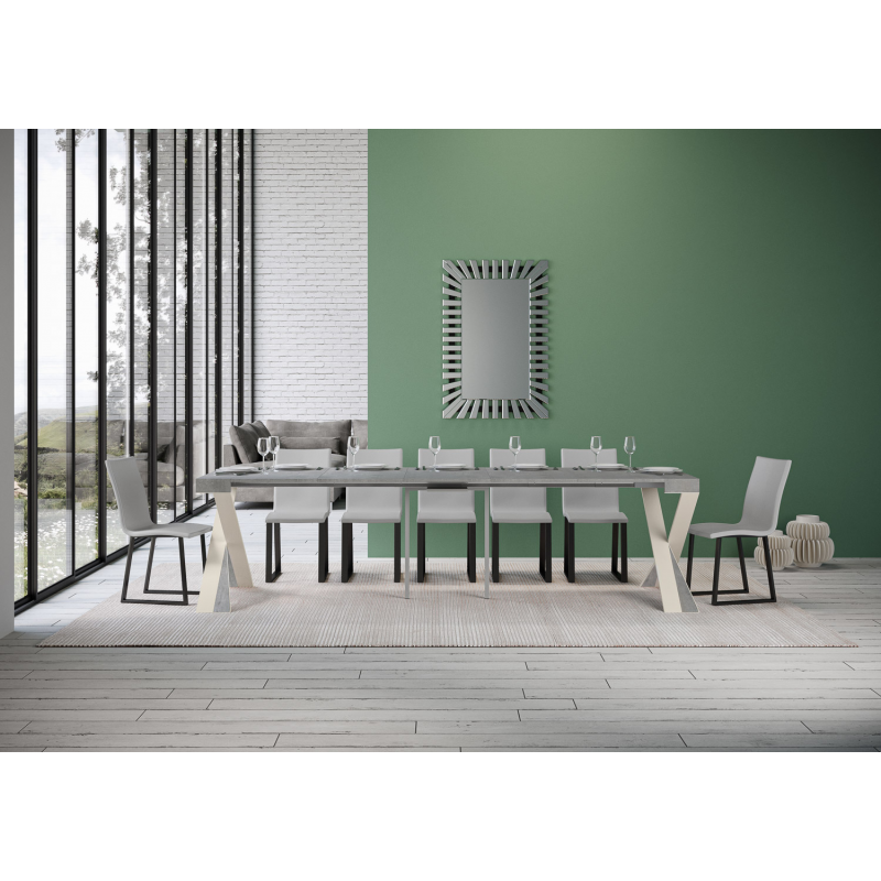 Consolle allungabile 90x40/300 cm Diago telaio Bianco