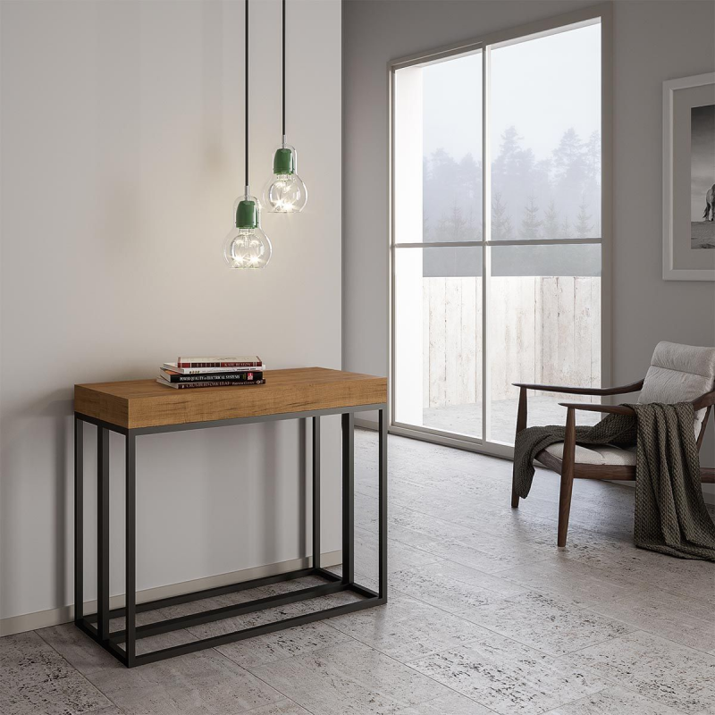 Consolle allungabile 90x40/196 cm Epoca Small Premium telaio Antracite