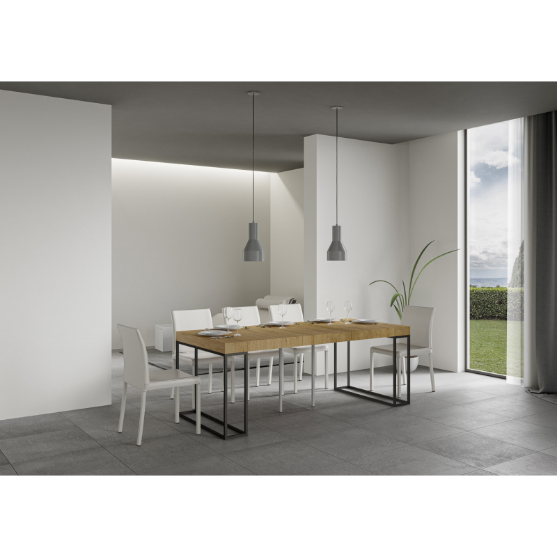 Consolle allungabile 90x40/196 cm Epoca Small Premium telaio Antracite