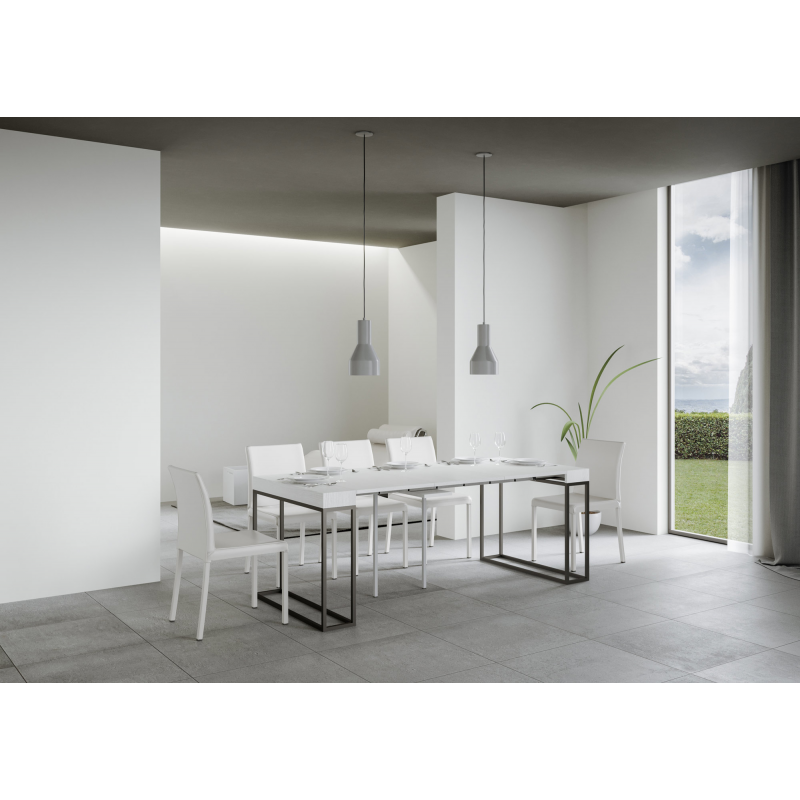 Consolle allungabile 90x40/300 cm Epoca telaio Antracite