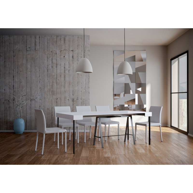 Consolle allungabile 90x40/196 cm Banco Small telaio Antracite