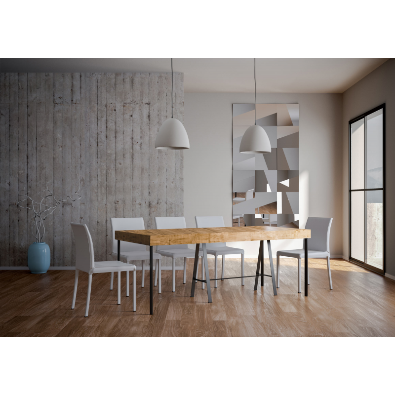 Consolle allungabile 90x40/196 cm Banco Small Premium telaio Antracite