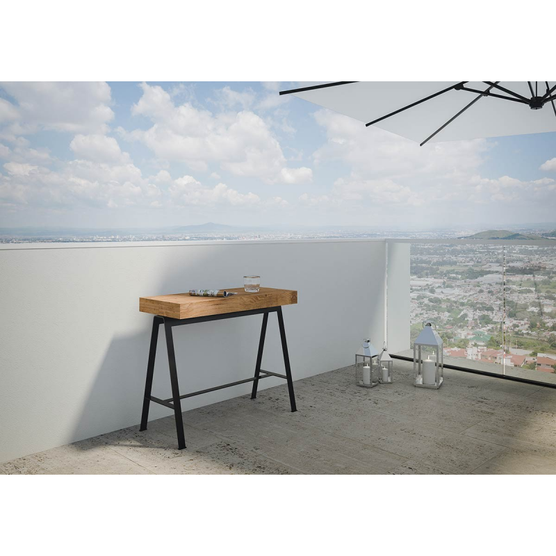 Consolle allungabile 90x40/190 cm Banco Small Premium telaio Antracite