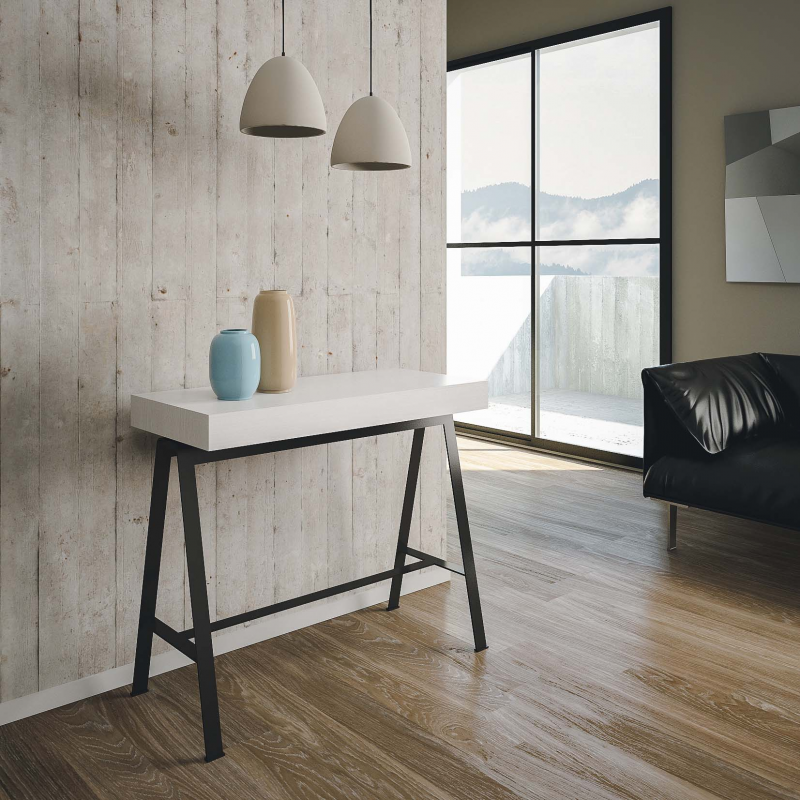 Consolle allungabile 90x40/300 cm Banco telaio Antracite