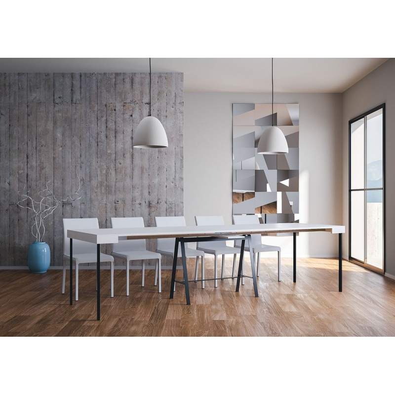 Consolle allungabile 90x40/300 cm Banco telaio Antracite