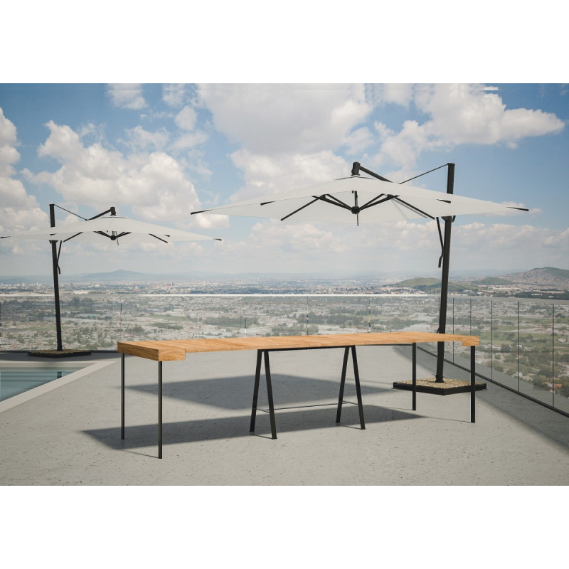Consolle allungabile 90x40/290 cm Banco telaio Antracite