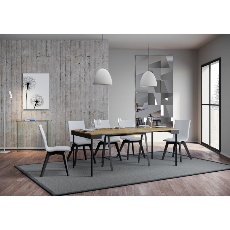 Consolle allungabile 90x40/196 cm Banco Small Evolution telaio Antracite