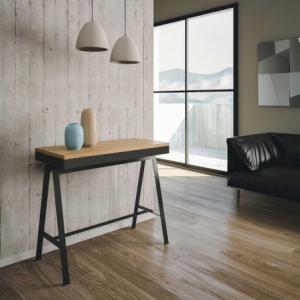 Zoom Consolle allungabile 90x40/300 cm Banco Evolution telaio Antracite