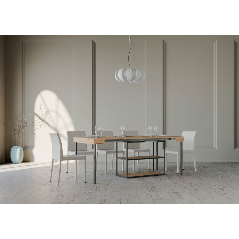 Consolle allungabile 90x40/196 cm Plano Small telaio Antracite