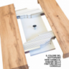 Consolle allungabile 90x40/196 cm Plano Small telaio Antracite
