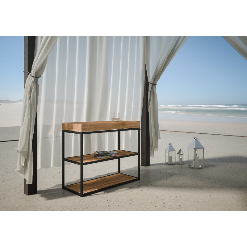 Consolle allungabile 90x40/190 cm Plano Small telaio Antracite