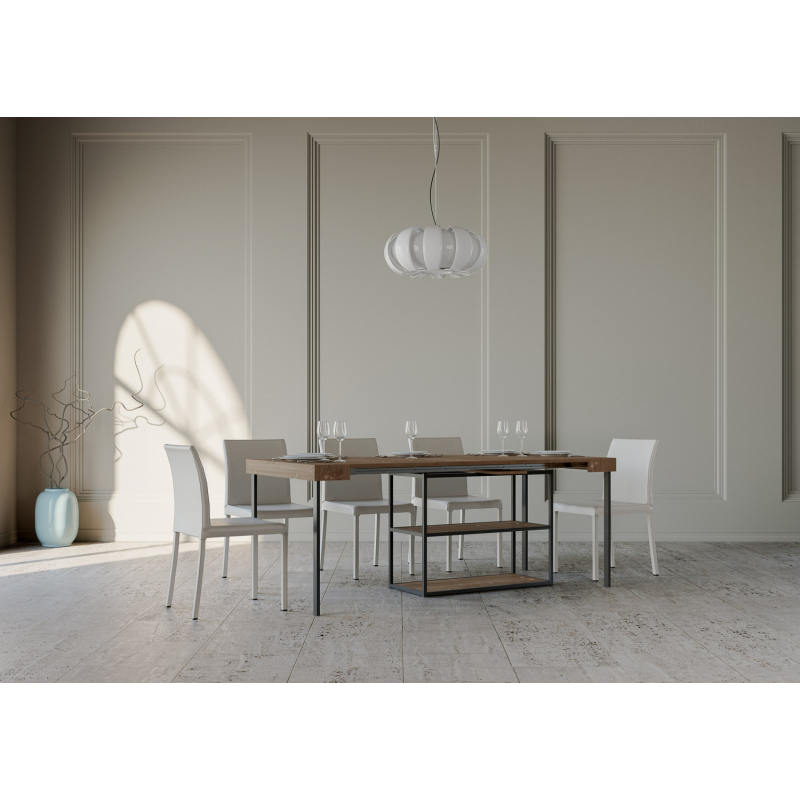Consolle allungabile 90x40/190 cm Plano Small telaio Antracite