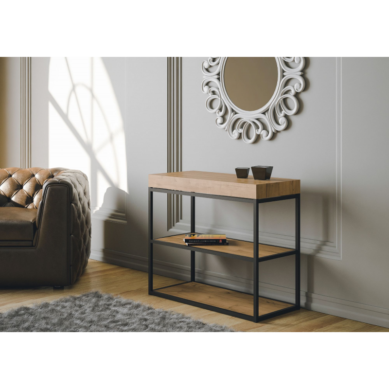 Consolle allungabile 90x40/196 cm Plano Small Premium telaio Antracite