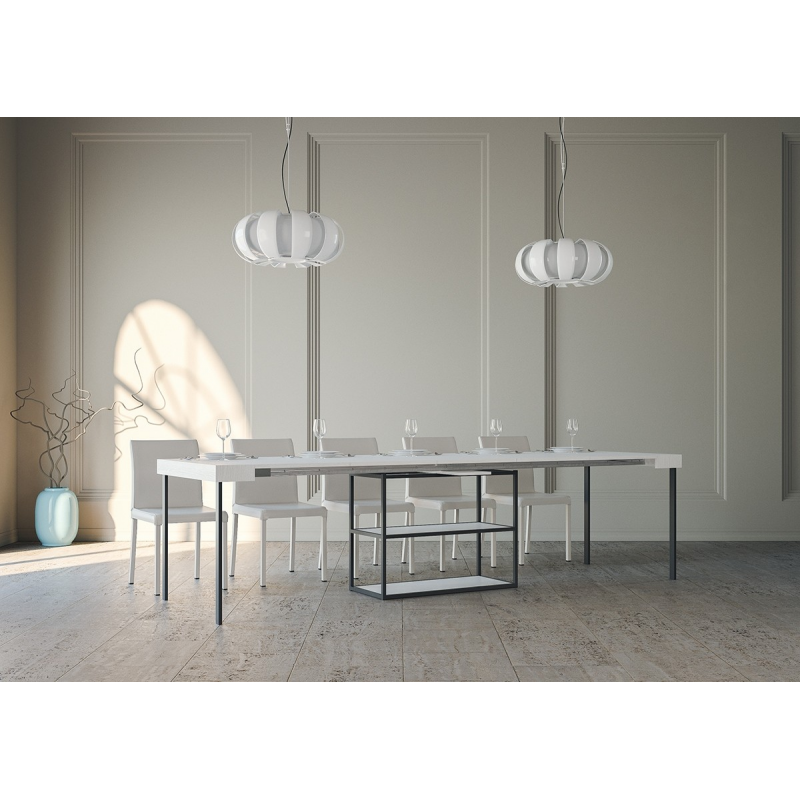 Consolle allungabile 90x40/300 cm Plano telaio Antracite