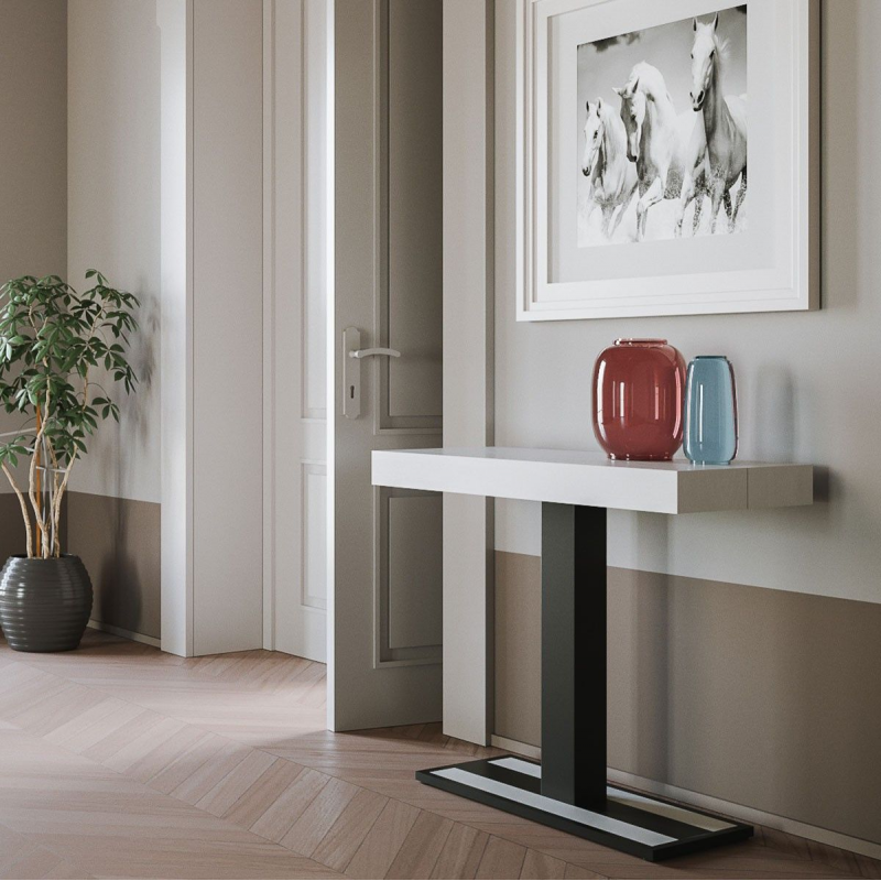 Consolle allungabile 90x40/196 cm Capital Small telaio Antracite