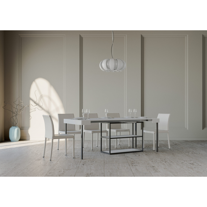 Consolle allungabile 90x40/196 cm Capital Small telaio Antracite