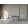 Consolle allungabile 90x40/196 cm Capital Small telaio Antracite