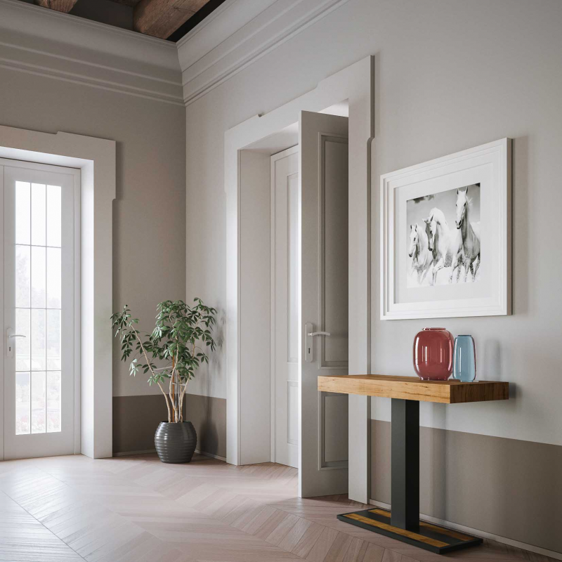 Consolle allungabile 90x40/196 cm Capital Small Premium telaio Antracite