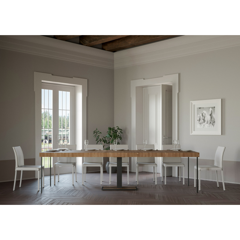 Consolle allungabile 90x40/290 cm Capital Premium telaio Antracite