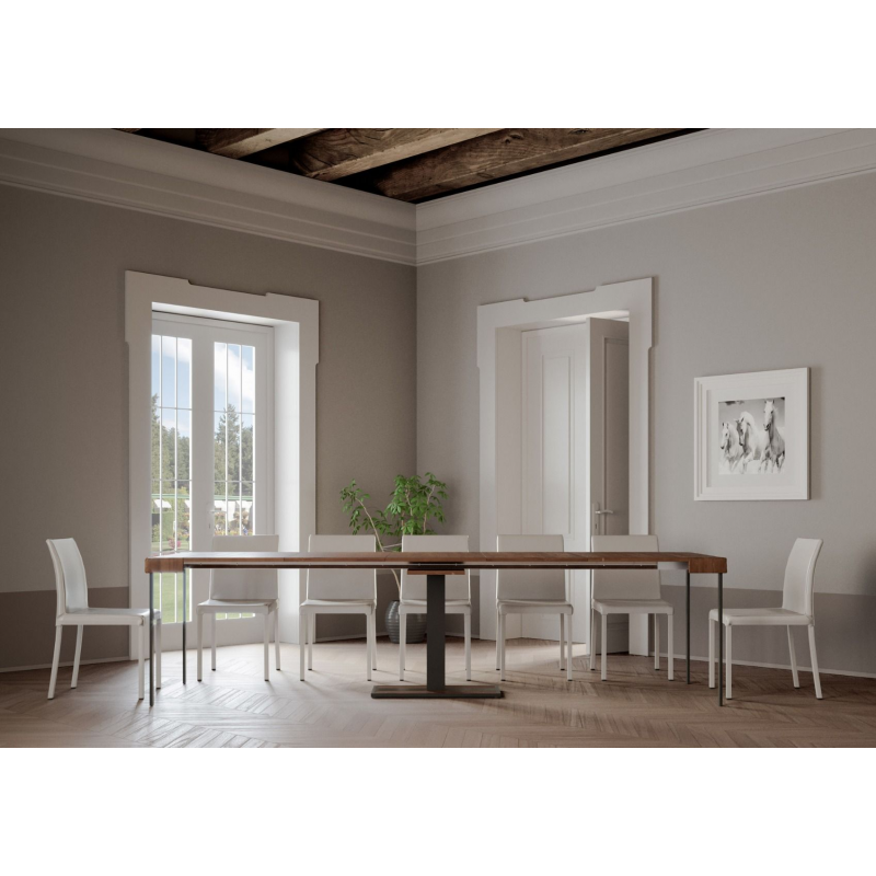 Consolle allungabile 90x40/290 cm Capital telaio Antracite