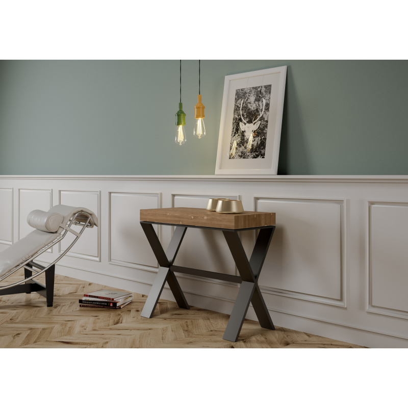 Consolle allungabile 90x40/190 cm Xenia Small Premium telaio Antracite