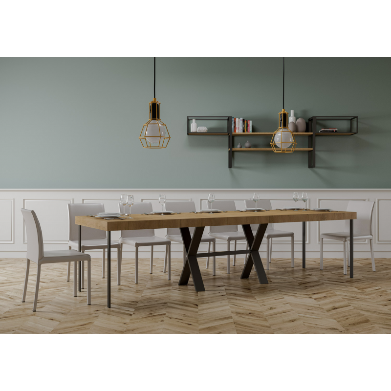 Consolle allungabile 90x40/300 cm Xenia Premium telaio Antracite
