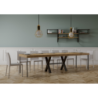 Consolle allungabile 90x40/300 cm Xenia Premium telaio Antracite