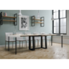 Consolle allungabile 90x40/288 cm Asia telaio Antracite
