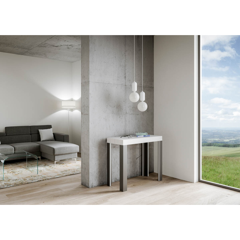 Consolle allungabile 90x40/300 cm Linea telaio Antracite