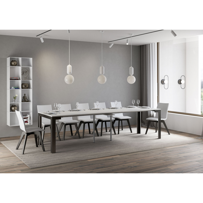 Consolle allungabile 90x40/300 cm Linea Evolution telaio Antracite