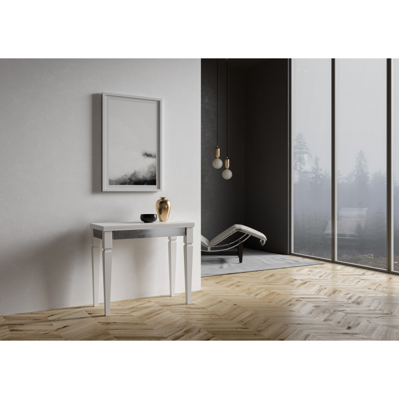 Consolle apribile 90x45/90 cm Impero Librox telaio Grigio
