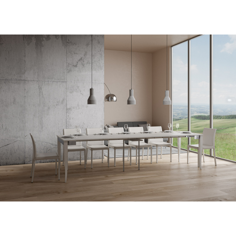 Consolle allungabile 90x40/300 cm Sciabola Iron telaio Grigio