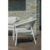 Salotto Cap Ferrat alluminio bianco schienale corda beige Moia