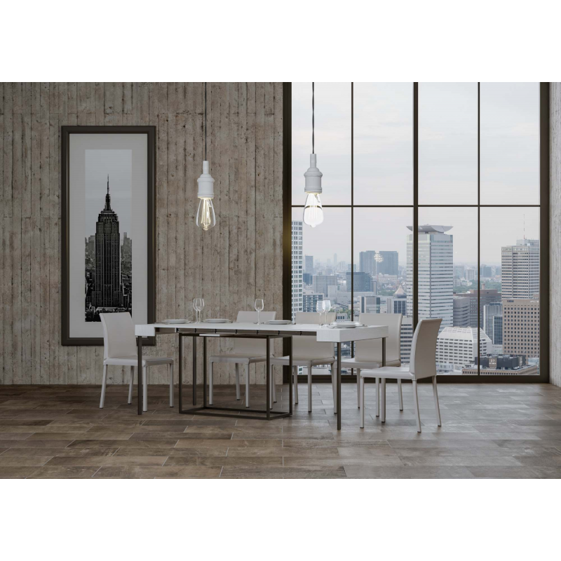 Consolle allungabile 90x40/196 cm Nordica Small telaio Antracite