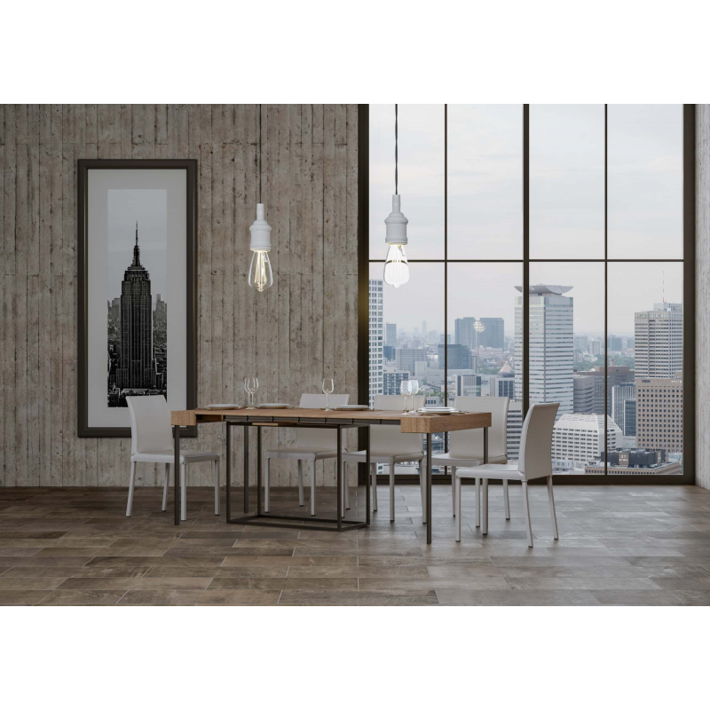 Consolle allungabile 90x40/300 cm Nordica telaio Antracite