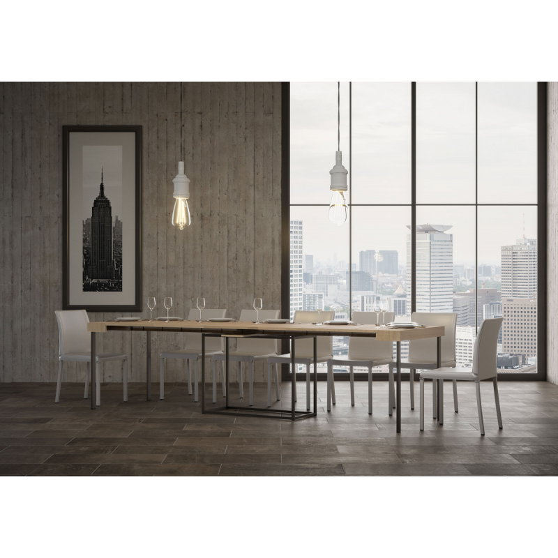 Consolle allungabile 90x40/300 cm Nordica telaio Antracite