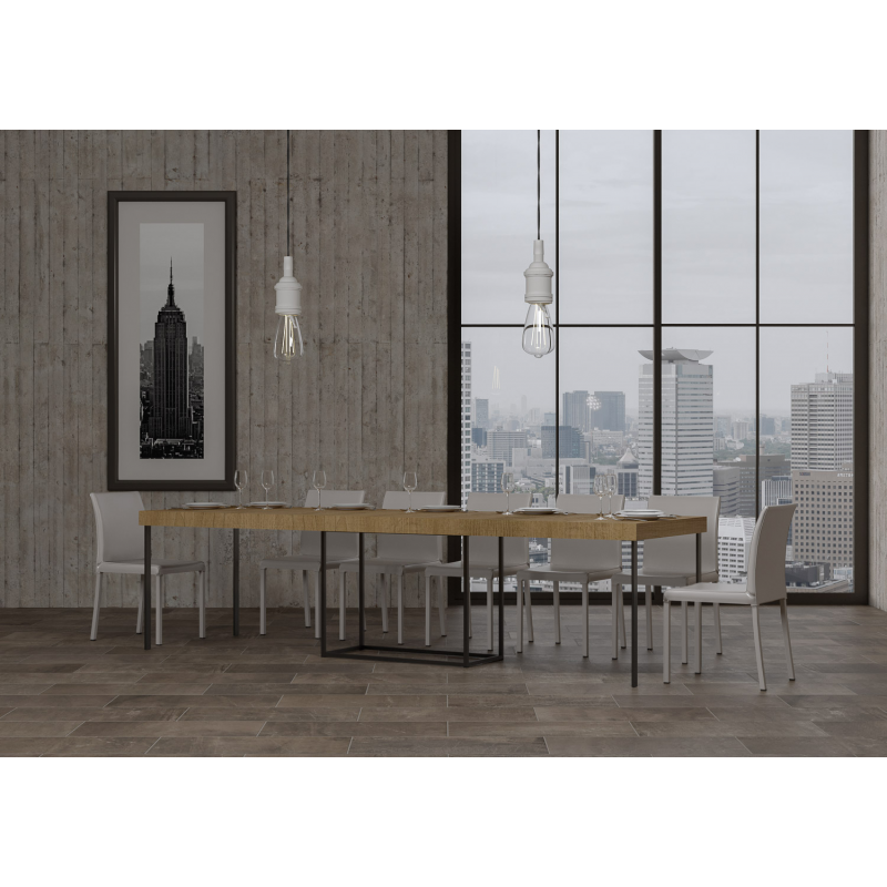 Consolle allungabile 90x40/300 cm Nordica Premium telaio Antracite