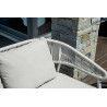 Salotto Cap Ferrat alluminio bianco schienale corda beige Moia