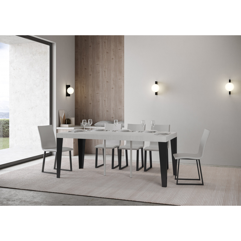 Consolle allungabile 90x40/196 cm Flame Premium telaio Antracite