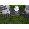 Set Tavolo metallo + 2 Sedie metallo rovigo pieghevole antracite cm 44x53h45/86