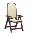 SET 2 POLTRONE PIEGHEVOLI DELTA IN POLIPROPILENE CAFFE', SEDILE E SCHIENALE IN TESSUTO SINTETICO BEIGE MADE IN ITALY