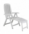 Sdraio pieghevole Salina 45 in polipropilene Made in Italy - set da 2 bianco