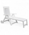 Lettino Achille in polipropilene Made in Italy - set da 2 bianco