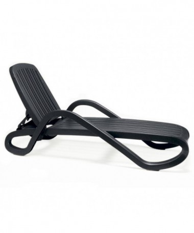 Lettino in polipropilene Eden Made in Italy - set da 2 antracite