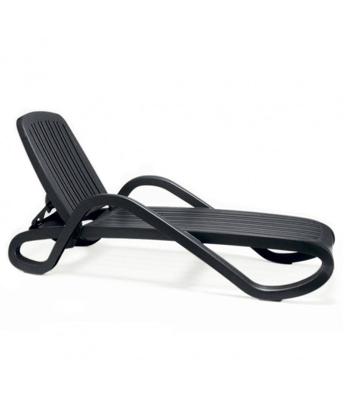 Lettino in polipropilene Eden Made in Italy - set da 2 antracite
